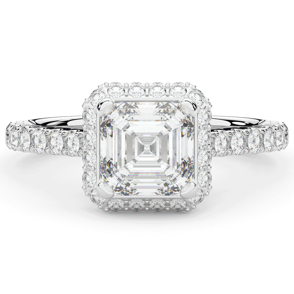 2.75CT.TW ASSCHER LAB DIAMOND HALO ENGAGEMENT RING