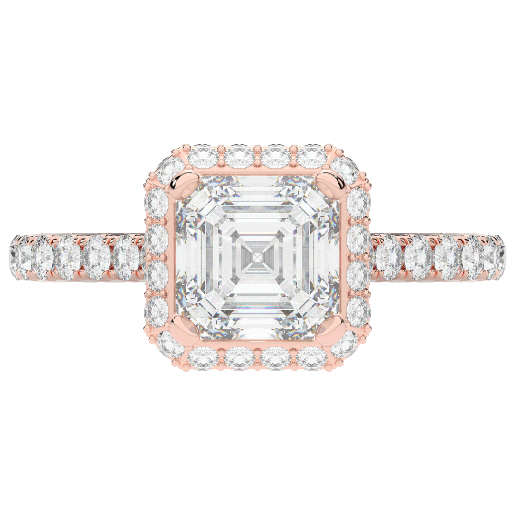 2.75CT.TW ASSCHER LAB DIAMOND HALO ENGAGEMENT RING