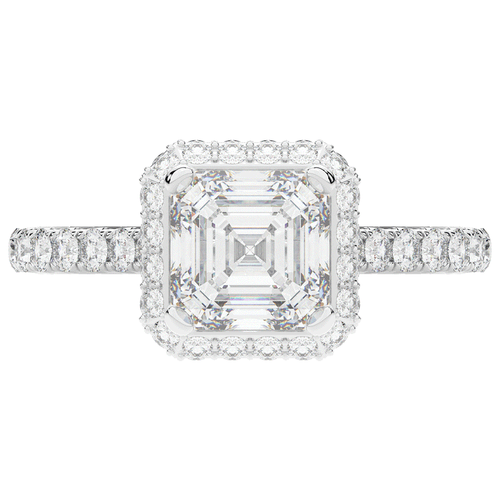 2.75CT.TW ASSCHER LAB DIAMOND HALO ENGAGEMENT RING