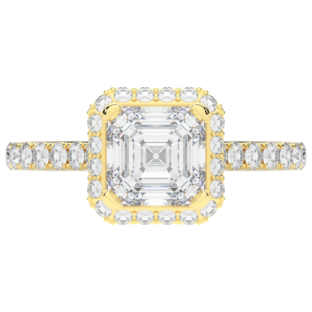 2.75CT.TW ASSCHER LAB DIAMOND HALO ENGAGEMENT RING