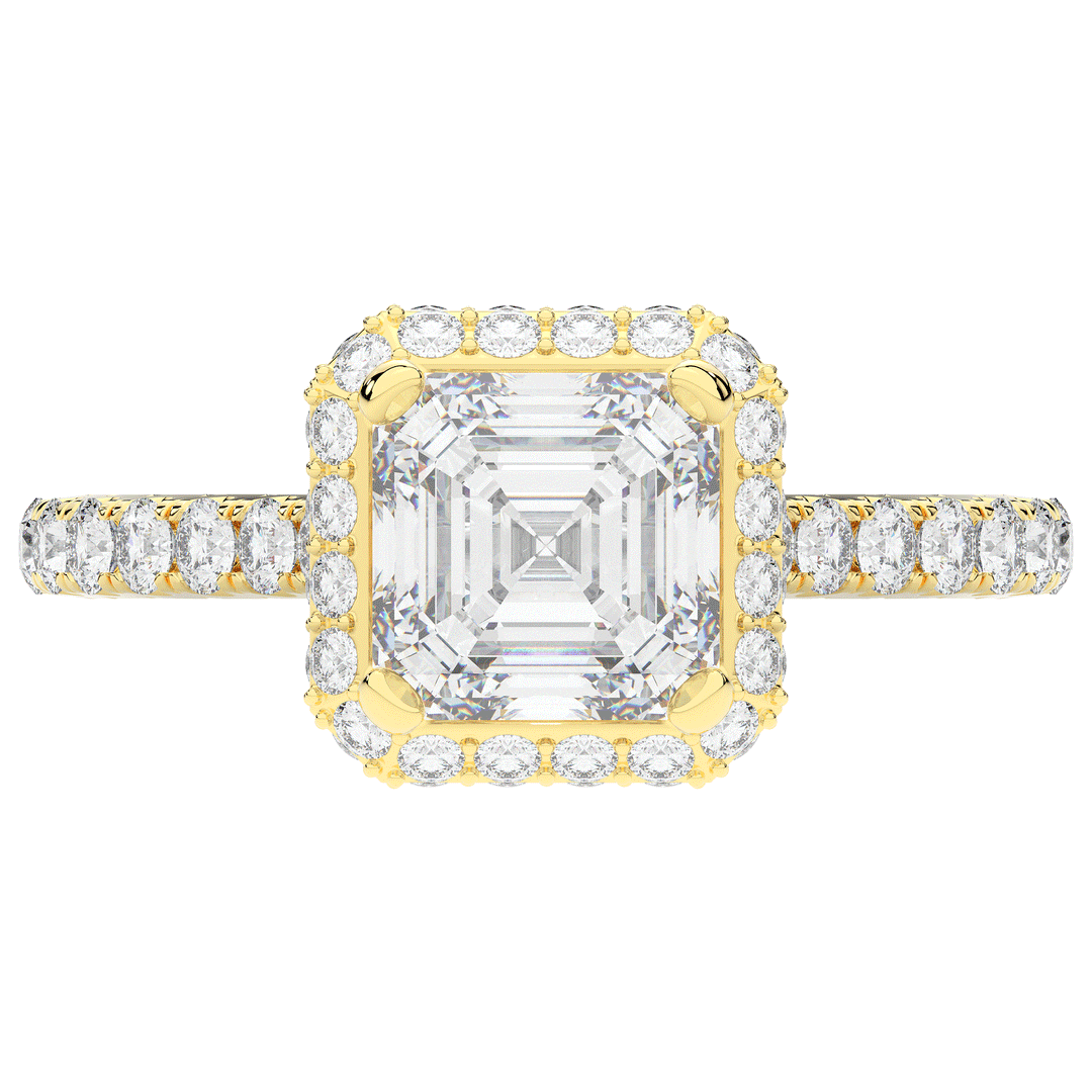 2.75CT.TW ASSCHER LAB DIAMOND HALO ENGAGEMENT RING