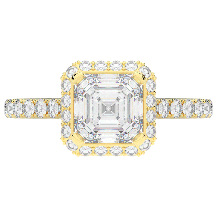 2.75CT.TW ASSCHER LAB DIAMOND HALO ENGAGEMENT RING