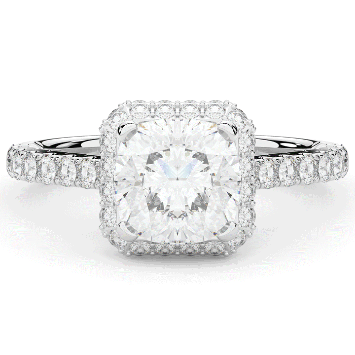 2.75CT.TW CUSHION LAB DIAMOND HALO ENGAGEMENT RING