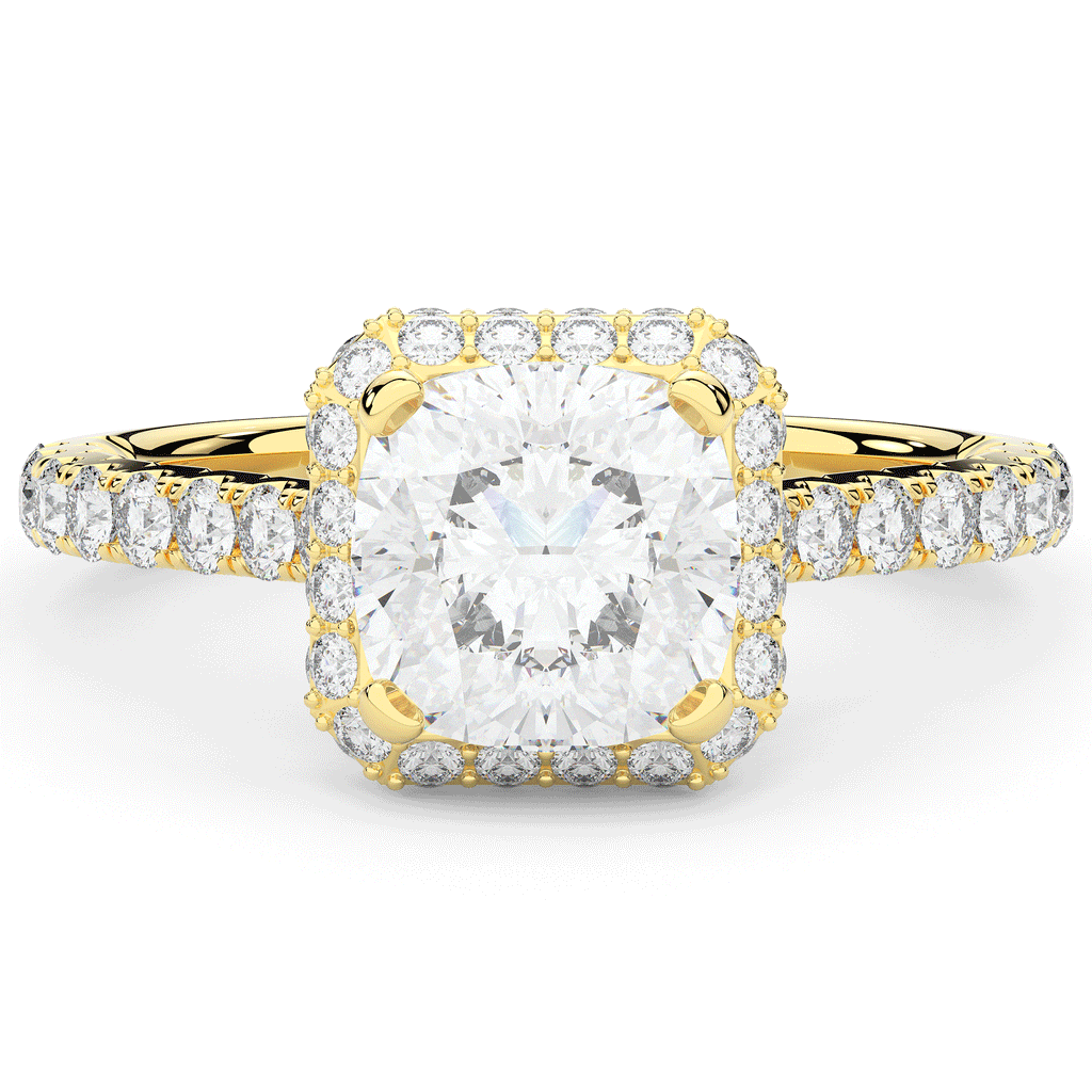 2.75CT.TW CUSHION LAB DIAMOND HALO ENGAGEMENT RING