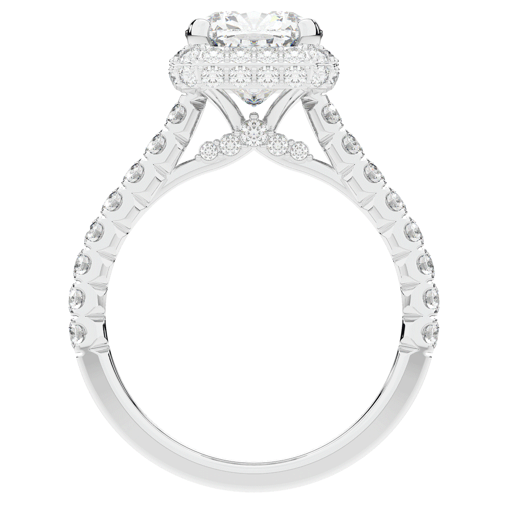 2.75CT.TW CUSHION LAB DIAMOND HALO ENGAGEMENT RING