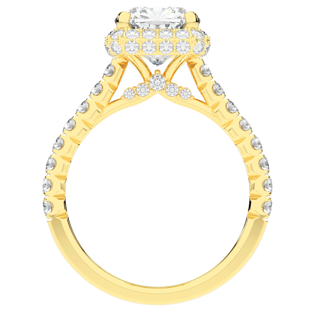 2.75CT.TW CUSHION LAB DIAMOND HALO ENGAGEMENT RING