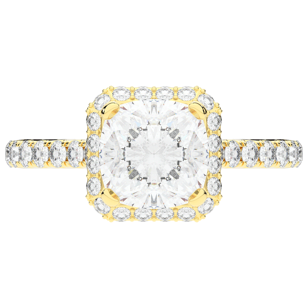 2.75CT.TW CUSHION LAB DIAMOND HALO ENGAGEMENT RING