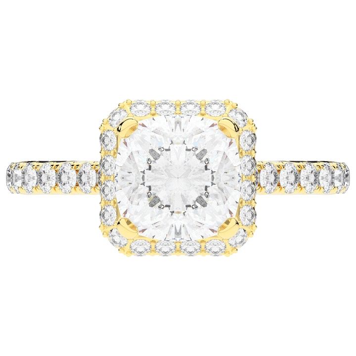 2.75CT.TW CUSHION LAB DIAMOND HALO ENGAGEMENT RING