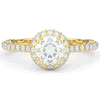 1.90CT.TW ROUND LAB DIAMOND HALO ENGAGEMENT RING