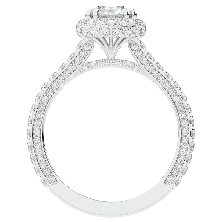 1.90CT.TW ROUND LAB DIAMOND HALO ENGAGEMENT RING