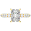 3.00CT.TW RADIANT LAB DIAMOND ENGAGEMENT RING