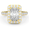 4.50CT.TW RADIANT LAB DIAMOND HALO ENGAGEMENT RING