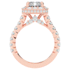 4.50CT.TW RADIANT LAB DIAMOND HALO ENGAGEMENT RING