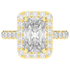 4.50CT.TW RADIANT LAB DIAMOND HALO ENGAGEMENT RING