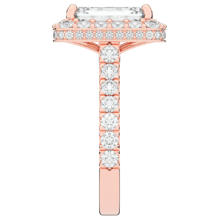 4.50CT.TW EMERALD CUT LAB DIAMOND HALO ENGAGEMENT RING