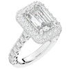 4.50CT.TW EMERALD CUT LAB DIAMOND HALO ENGAGEMENT RING