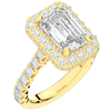 4.50CT.TW EMERALD CUT LAB DIAMOND HALO ENGAGEMENT RING