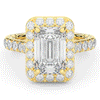 4.50CT.TW EMERALD CUT LAB DIAMOND HALO ENGAGEMENT RING