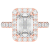 4.50CT.TW EMERALD CUT LAB DIAMOND HALO ENGAGEMENT RING