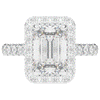 4.50CT.TW EMERALD CUT LAB DIAMOND HALO ENGAGEMENT RING