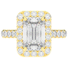 4.50CT.TW EMERALD CUT LAB DIAMOND HALO ENGAGEMENT RING