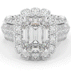 8.00CT.TW EMERALD CUT LAB DIAMOND HALO ENGAGEMENT RING