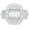 8.00CT.TW EMERALD CUT LAB DIAMOND HALO ENGAGEMENT RING