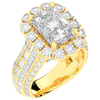 8.00CT.TW RADIANT LAB DIAMOND HALO ENGAGEMENT RING