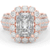 8.00CT.TW RADIANT LAB DIAMOND HALO ENGAGEMENT RING