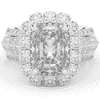 8.00CT.TW RADIANT LAB DIAMOND HALO ENGAGEMENT RING