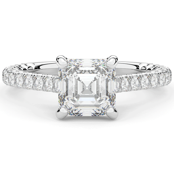 2.40CT.TW ASSCHER LAB DIAMOND ENGAGEMENT RING