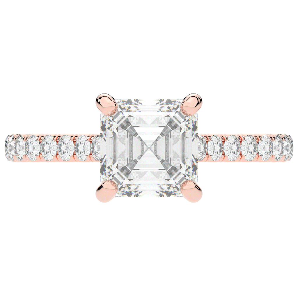 2.40CT.TW ASSCHER LAB DIAMOND ENGAGEMENT RING