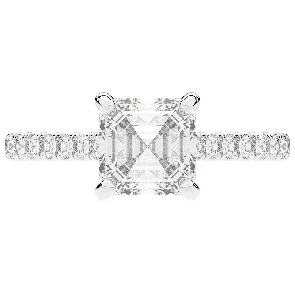 2.40CT.TW ASSCHER LAB DIAMOND ENGAGEMENT RING