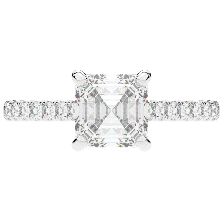 2.40CT.TW ASSCHER LAB DIAMOND ENGAGEMENT RING