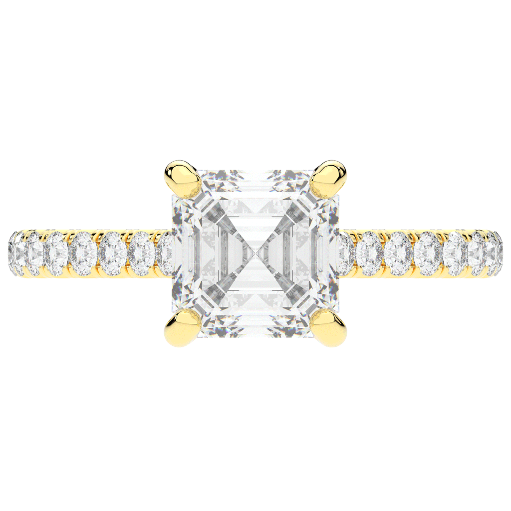 2.40CT.TW ASSCHER LAB DIAMOND ENGAGEMENT RING