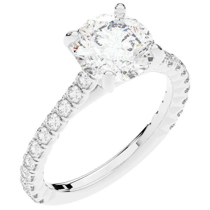 2.40CT.TW ROUND LAB DIAMOND ENGAGEMENT RING