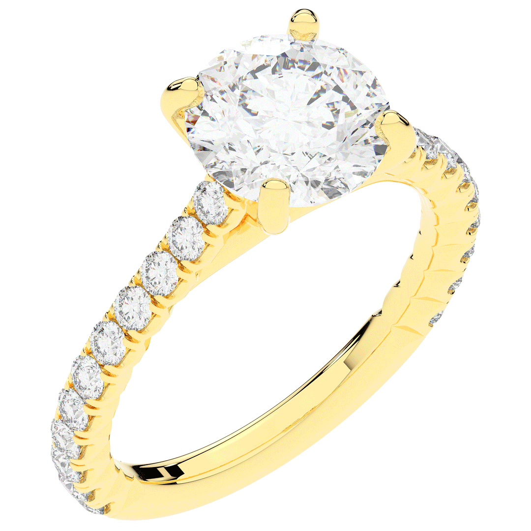 2.40CT.TW ROUND LAB DIAMOND ENGAGEMENT RING