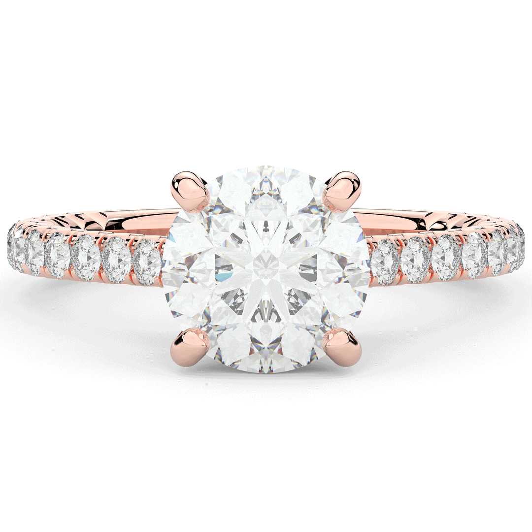 2.40CT.TW ROUND LAB DIAMOND ENGAGEMENT RING