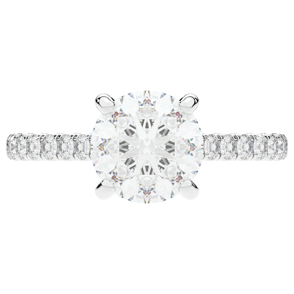 2.40CT.TW ROUND LAB DIAMOND ENGAGEMENT RING