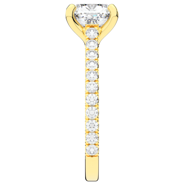 2.40CT.TW CUSHION LAB DIAMOND ENGAGEMENT RING