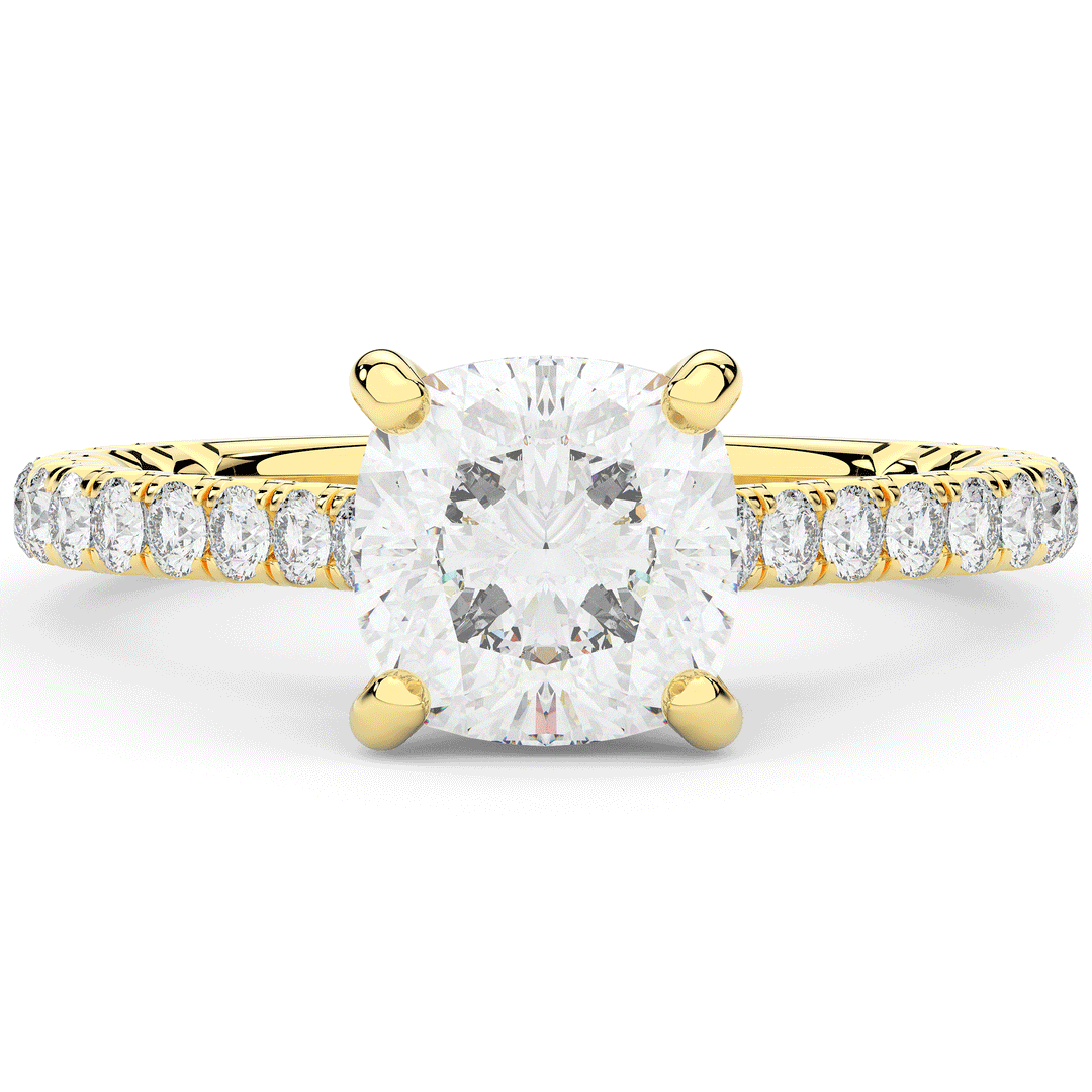 2.40CT.TW CUSHION LAB DIAMOND ENGAGEMENT RING