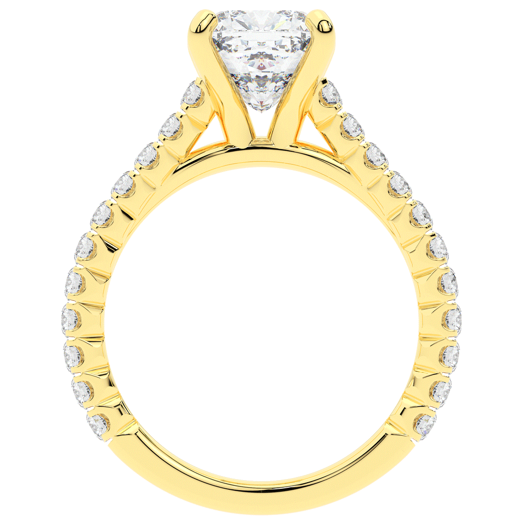 2.40CT.TW CUSHION LAB DIAMOND ENGAGEMENT RING