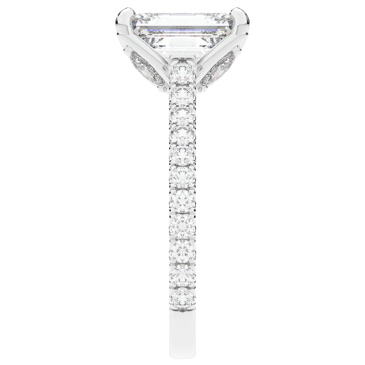 2.70CT.TW EMERALD CUT LAB DIAMOND SOLITAIRE ENGAGEMENT RING