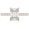 2.70CT.TW EMERALD CUT LAB DIAMOND SOLITAIRE ENGAGEMENT RING