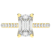 2.70CT.TW EMERALD CUT LAB DIAMOND SOLITAIRE ENGAGEMENT RING