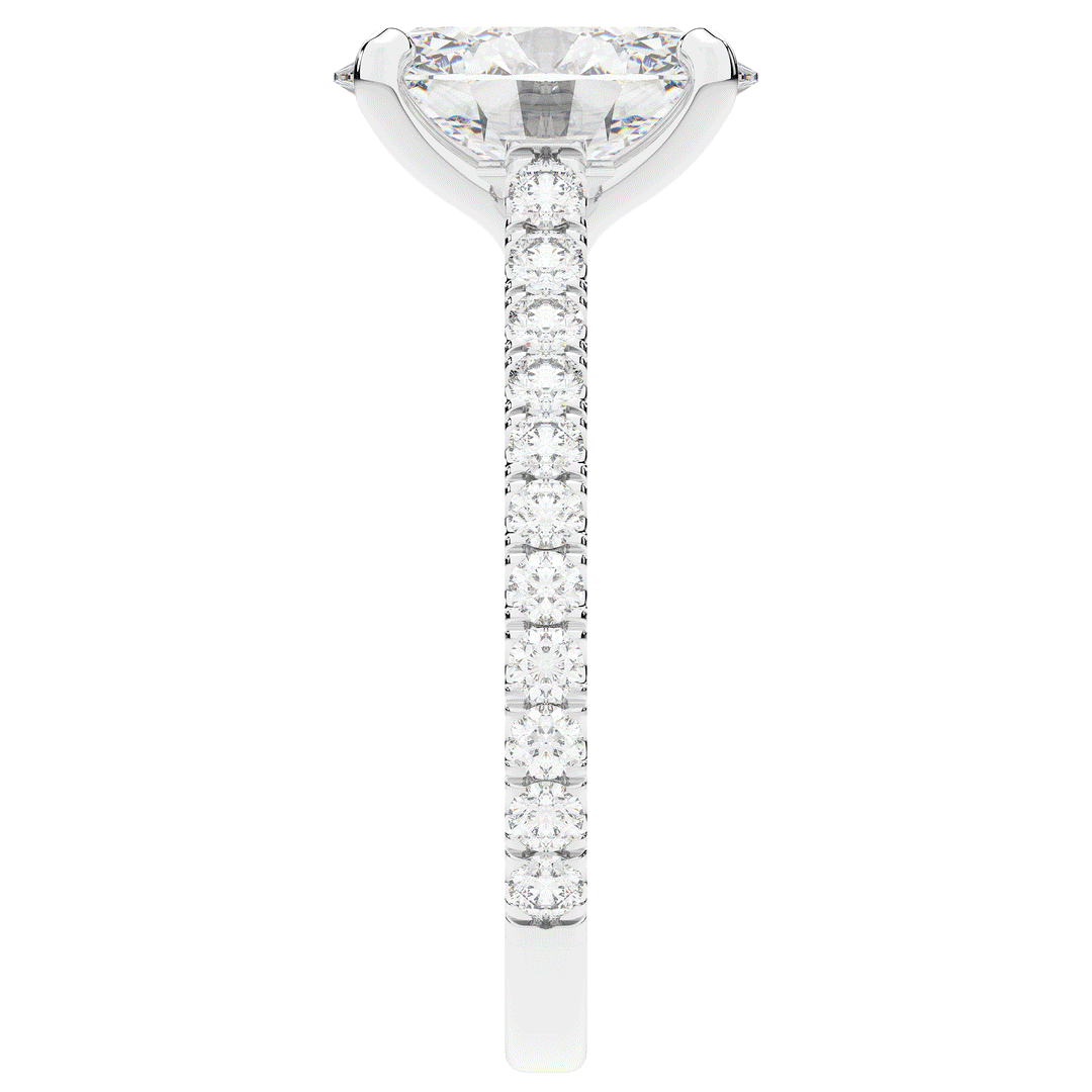 2.40CT.TW OVAL LAB DIAMOND ENGAGEMENT RING