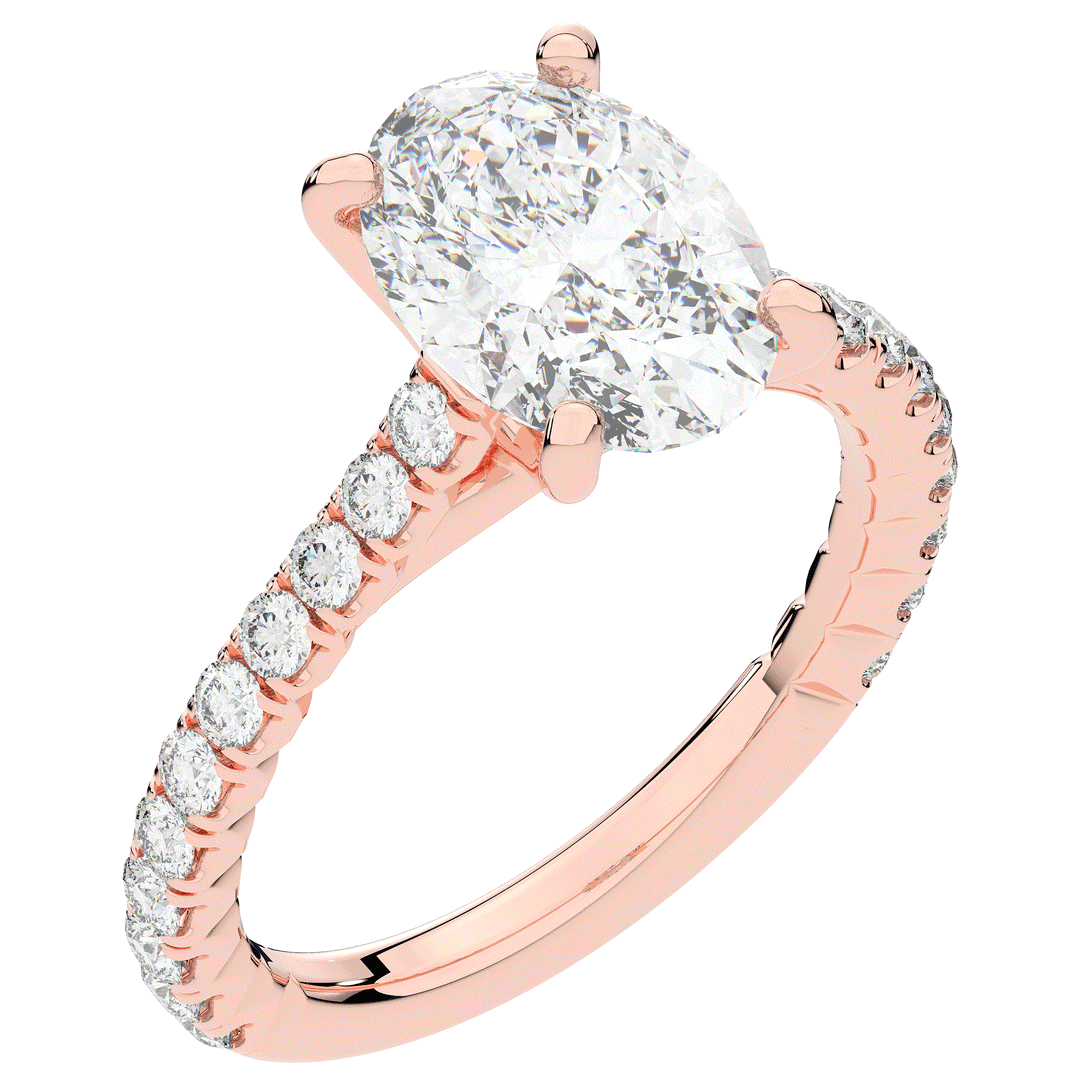 2.40CT.TW OVAL LAB DIAMOND ENGAGEMENT RING