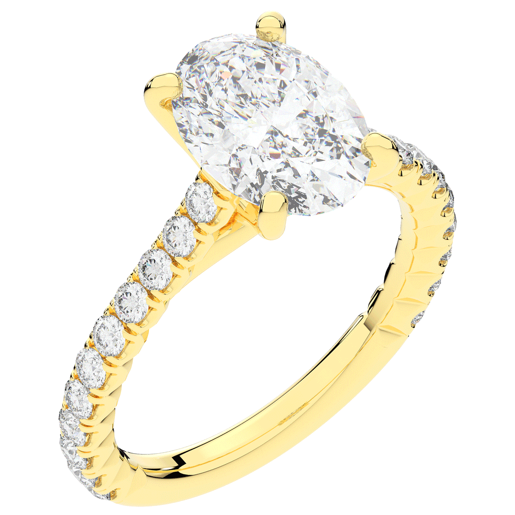 2.40CT.TW OVAL LAB DIAMOND ENGAGEMENT RING