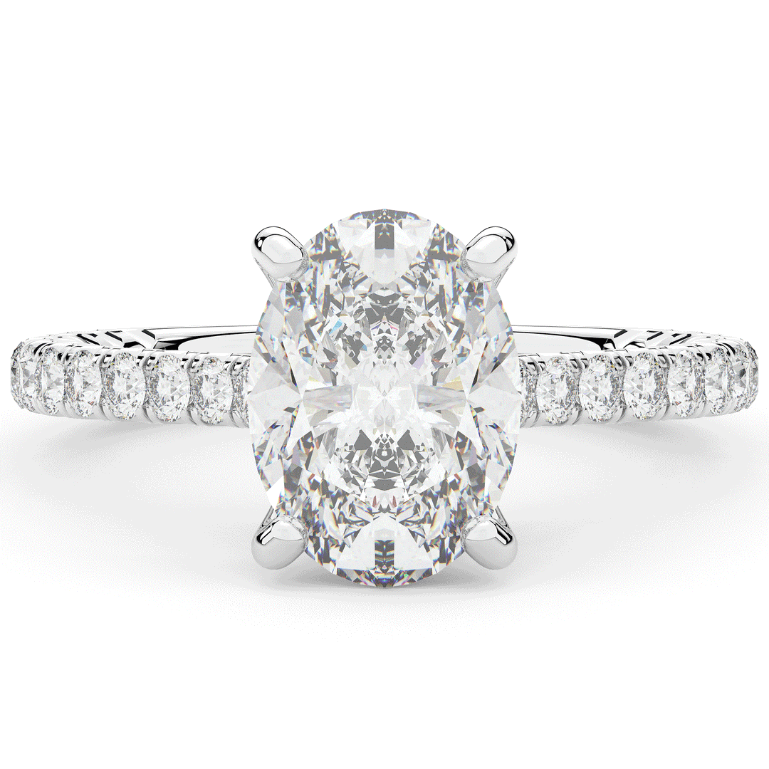 2.40CT.TW OVAL LAB DIAMOND ENGAGEMENT RING