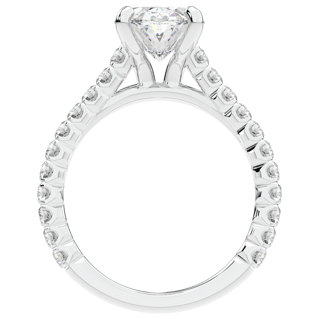 2.40CT.TW OVAL LAB DIAMOND ENGAGEMENT RING